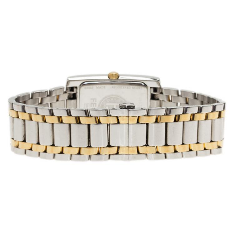 Pre Owned Fendi Silver and gold Stainless Steel Men's watch 36MM