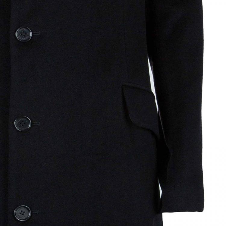 Pre Owned Gianfranco Ferre Men's Black Cashmere Long Coat XXL