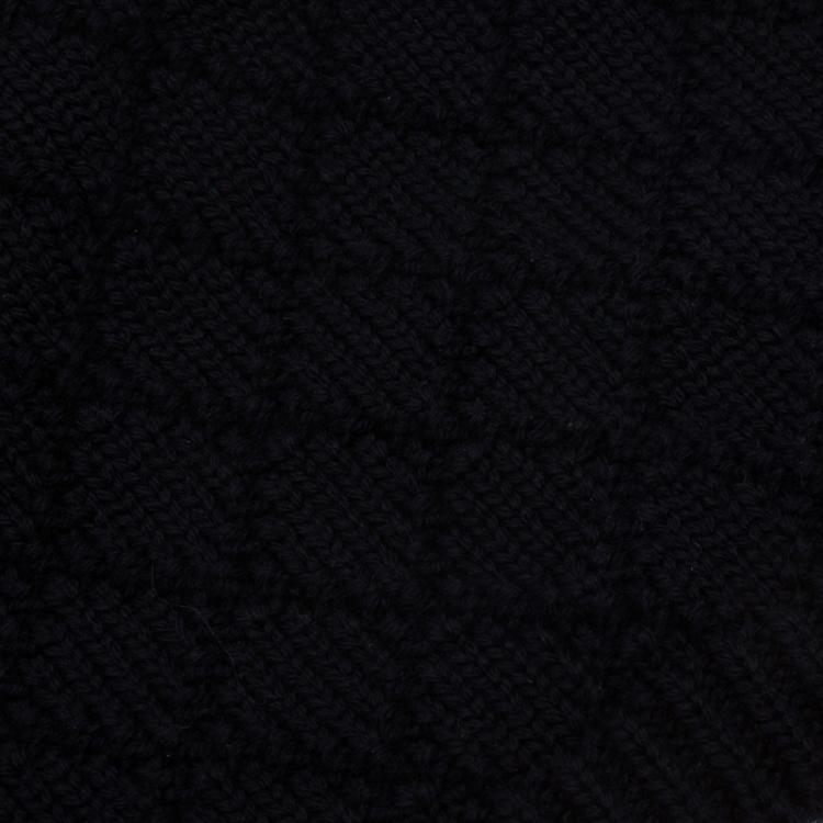 Pre Owned Giorgio Armani Navy Blue Diamond Knit Wool Beanie Size L