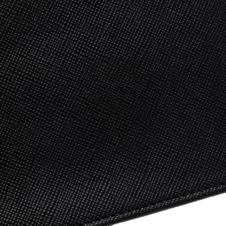 Pre Owned Giorgio Armani Black Textured Leather Bifold Long Wallet