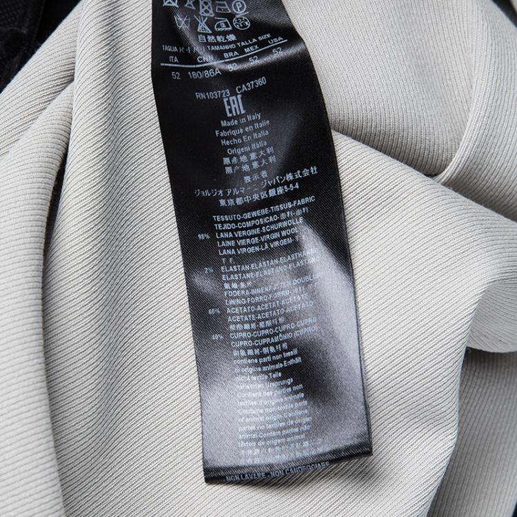 Pre Owned Giorgio Armani Beige Wool Gabardine Tailored Trousers XL