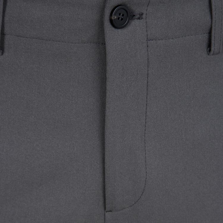 Pre Owned Giorgio Armani Grey Stretch Wool Tailored Trousers M