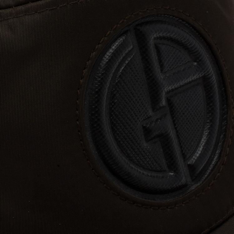 Pre Owned Giorgio Armani Brown Logo Baseball Cap Size 59