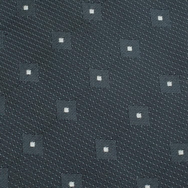 Pre Owned Giorgio Armani Grey Dotted Silk Tie 