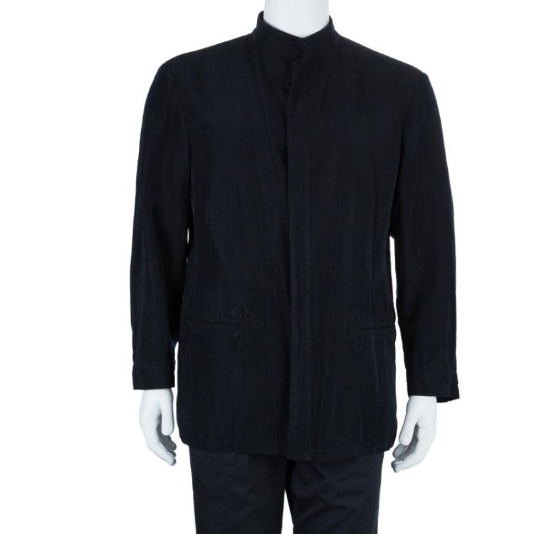 Pre Owned Giorgio Armani Navy Light Blazer EU 52