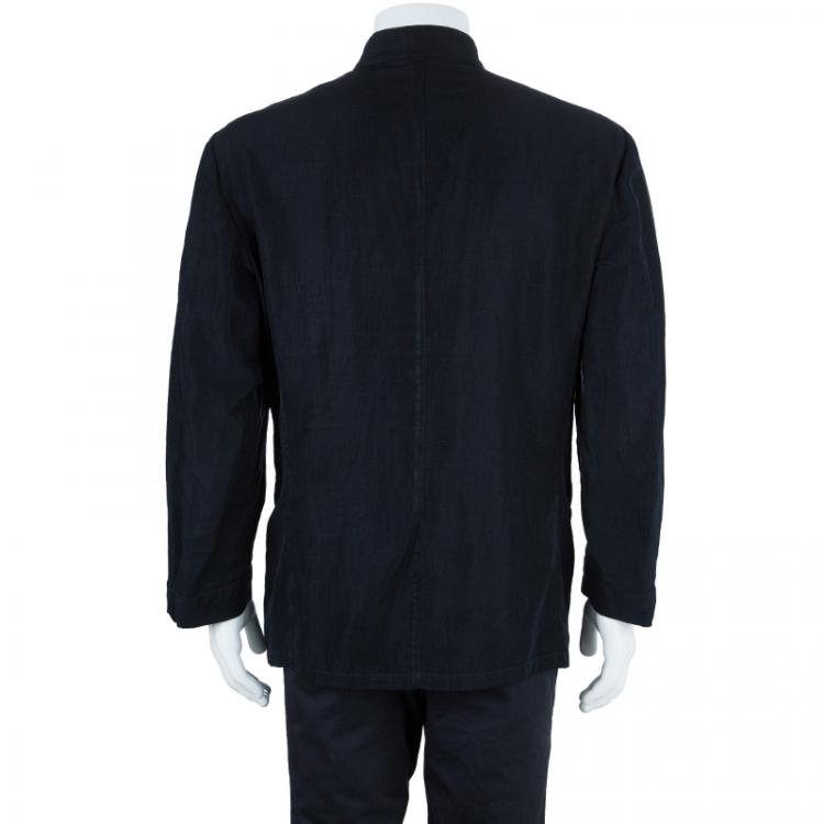 Pre Owned Giorgio Armani Navy Light Blazer EU 52