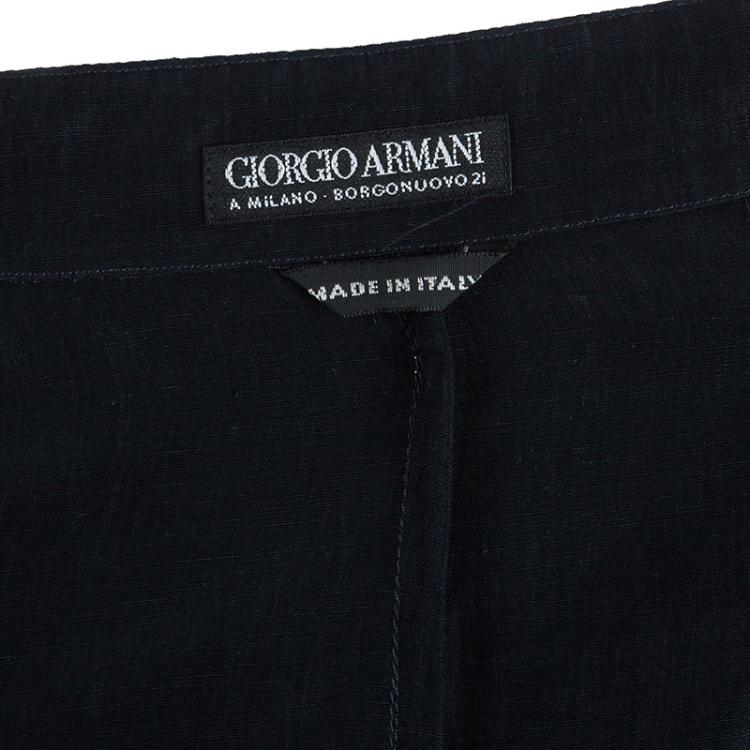 Pre Owned Giorgio Armani Navy Light Blazer EU 52