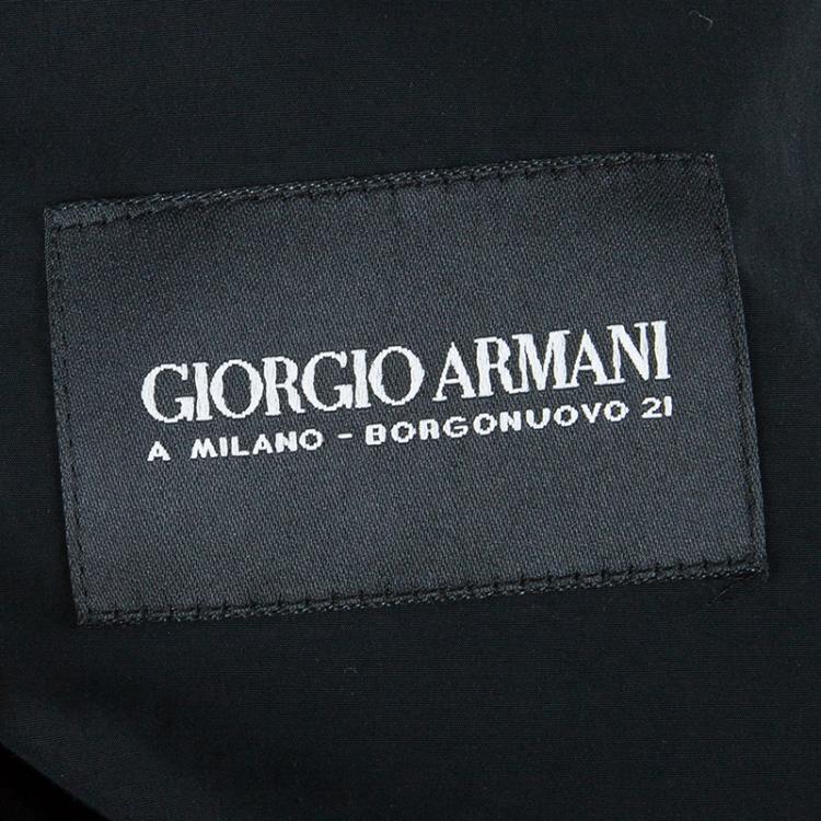 Pre Owned Giorgio Armani Black Technical Jacket L
