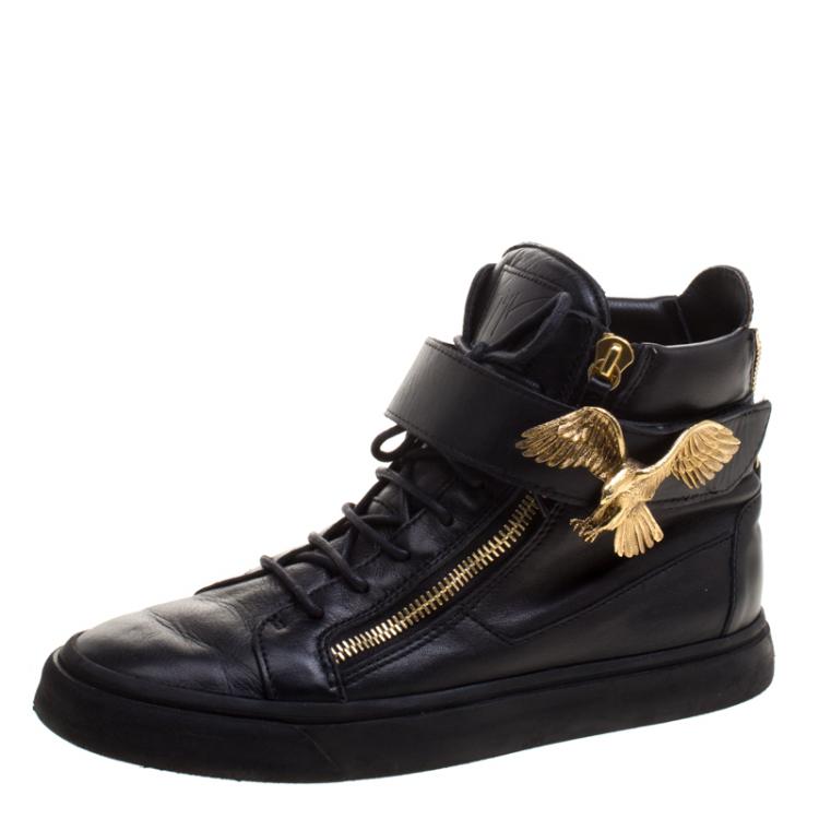 Giuseppe Zanotti Leather Eagle High Top Sneakers Size 43 Giuseppe Zanotti | TLC