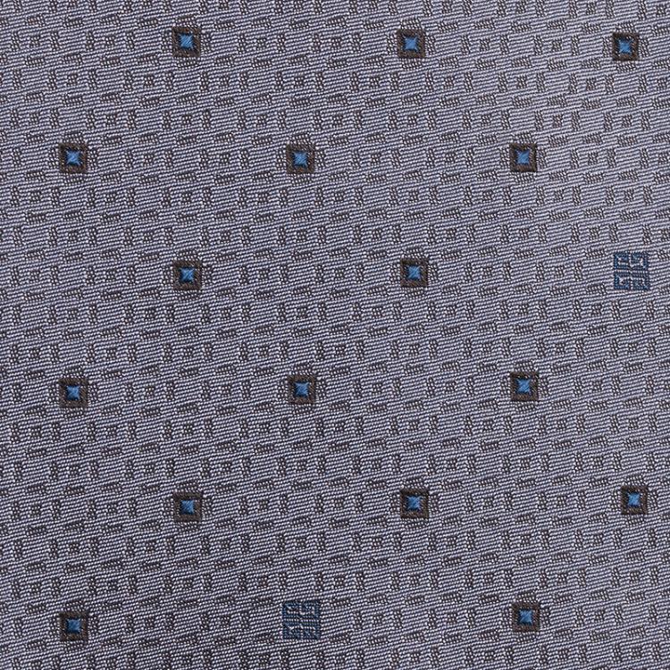 Pre Owned Givenchy Grey Silk Dotted Tie