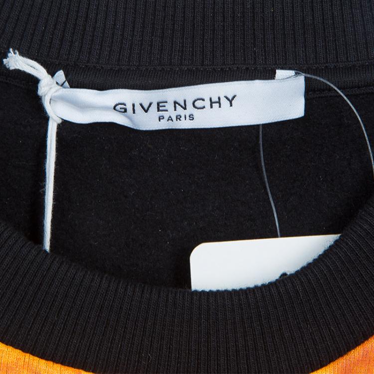 Pre Owned Givenchy Flame Print Cuban Fit Cotton Sweatshirt L