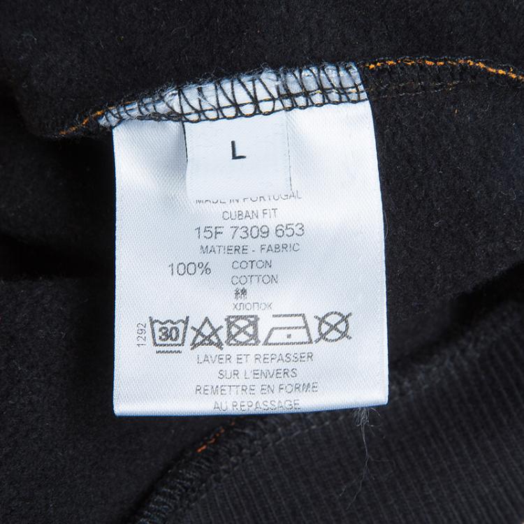 Pre Owned Givenchy Flame Print Cuban Fit Cotton Sweatshirt L