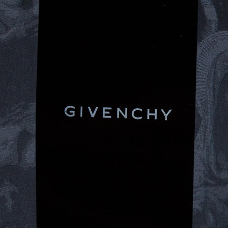Pre Owned Givenchy Grey Printed Long Sleeve Buttondown Cotton Shirt M