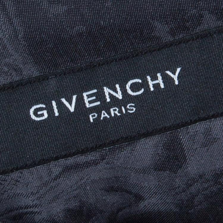Pre Owned Givenchy Grey Printed Long Sleeve Buttondown Cotton Shirt M