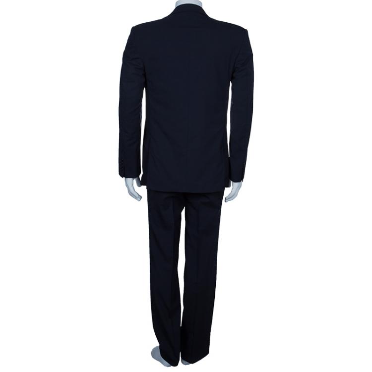 Pre Owned Givenchy Men's Black Wool Suit M
