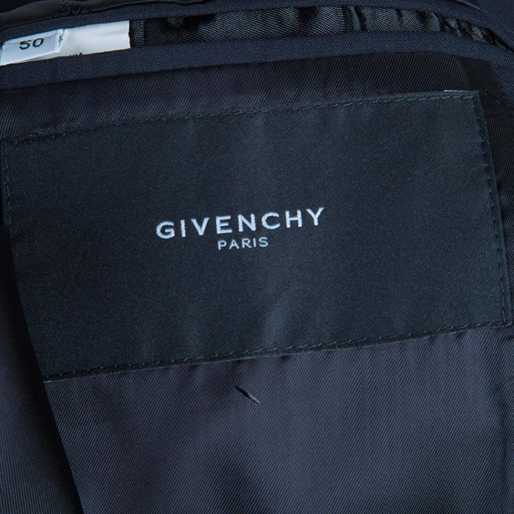 Pre Owned Givenchy Men's Black Wool Suit M