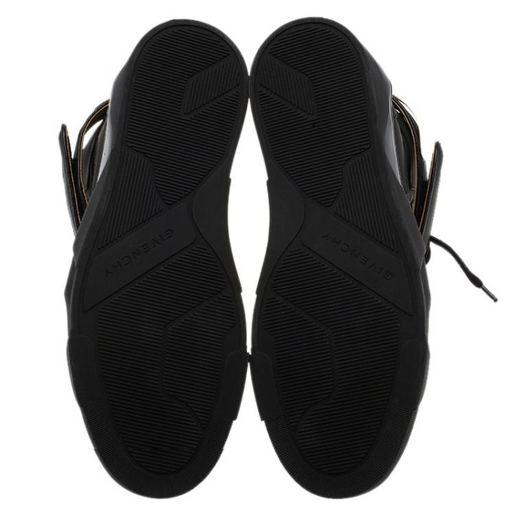 Pre Owned Givenchy Black Leather High Top Sneakers Size 44
