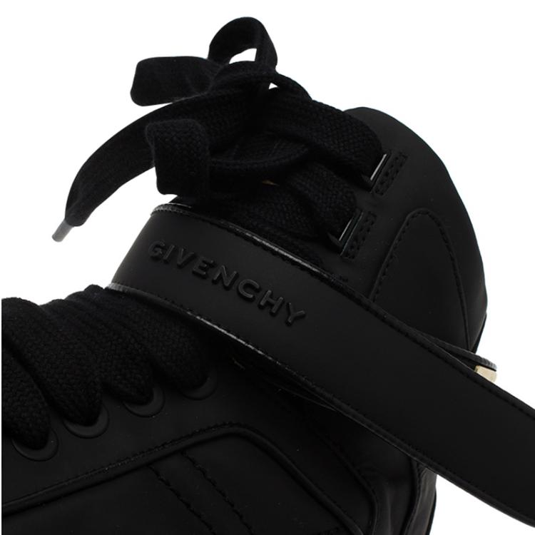 Pre Owned Givenchy Black Leather High Top Sneakers Size 44