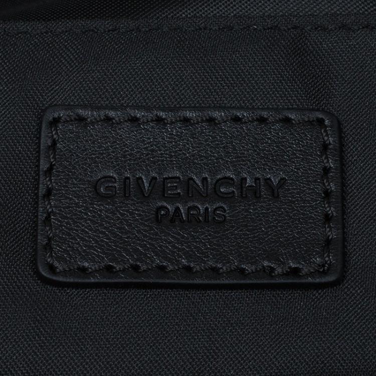 Pre Owned Givenchy Black Nylon Stars Stripes Drawstring Backpack