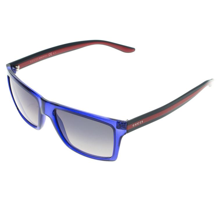 Pre Owned Gucci Blue GG 1013/S Square Sunglasses