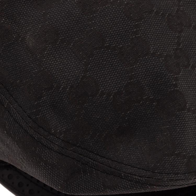 Pre Owned Gucci Black Guccissima Cap Size S