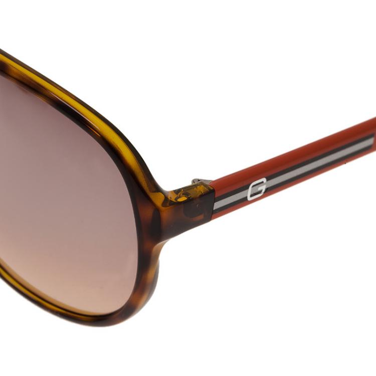 Pre Owned Gucci Tortoise Frame GG1627 Aviators