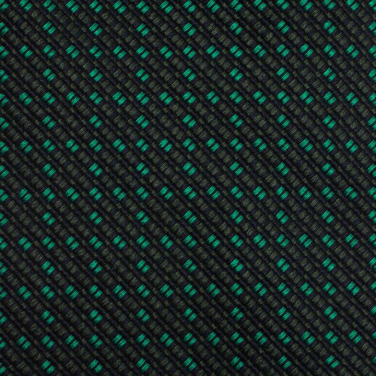 مملوكة مسبقًا Gucci Green Square Patterned Woven Silk Tie