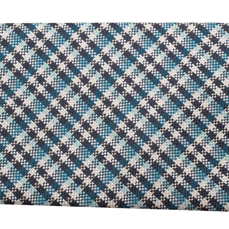 مملوكة مسبقًا Gucci Blue Check Woven Textured Silk Tie
