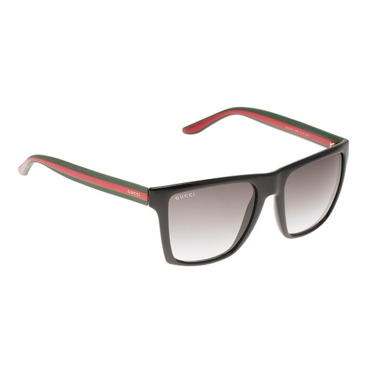 snap rapport Indbildsk Gucci Black GG 3535/S Web Rectangle Sunglasses Gucci | TLC