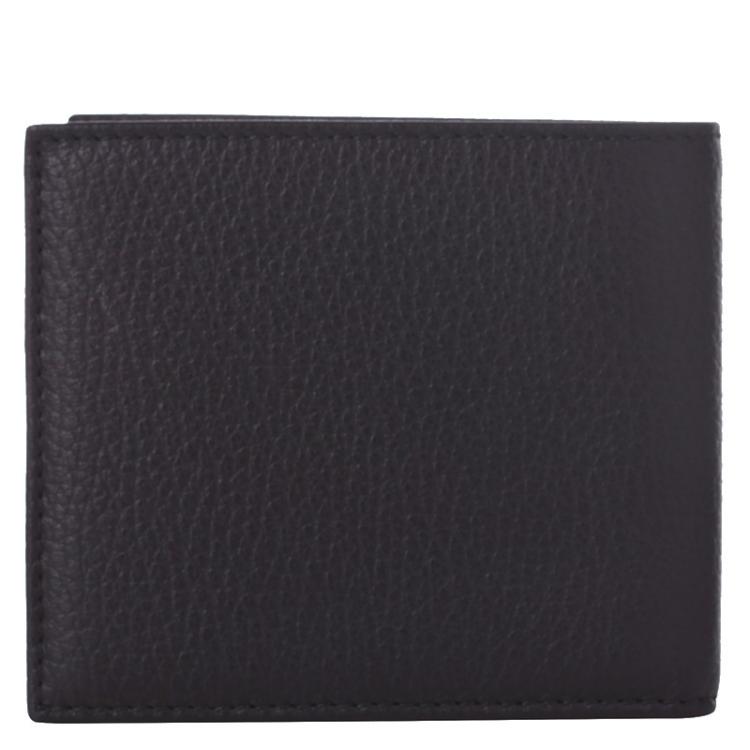 مملوكة مسبقًا Gucci Black Pebbled Leather Bi-Fold Wallet