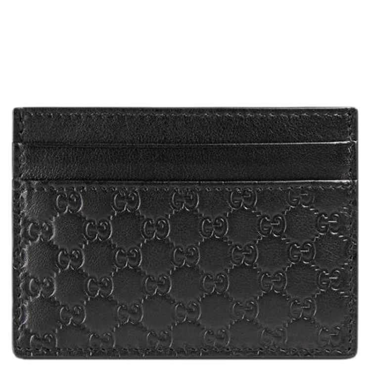dybt Skim Mexico Gucci Black Microguccissima Leather Card Case Gucci | TLC