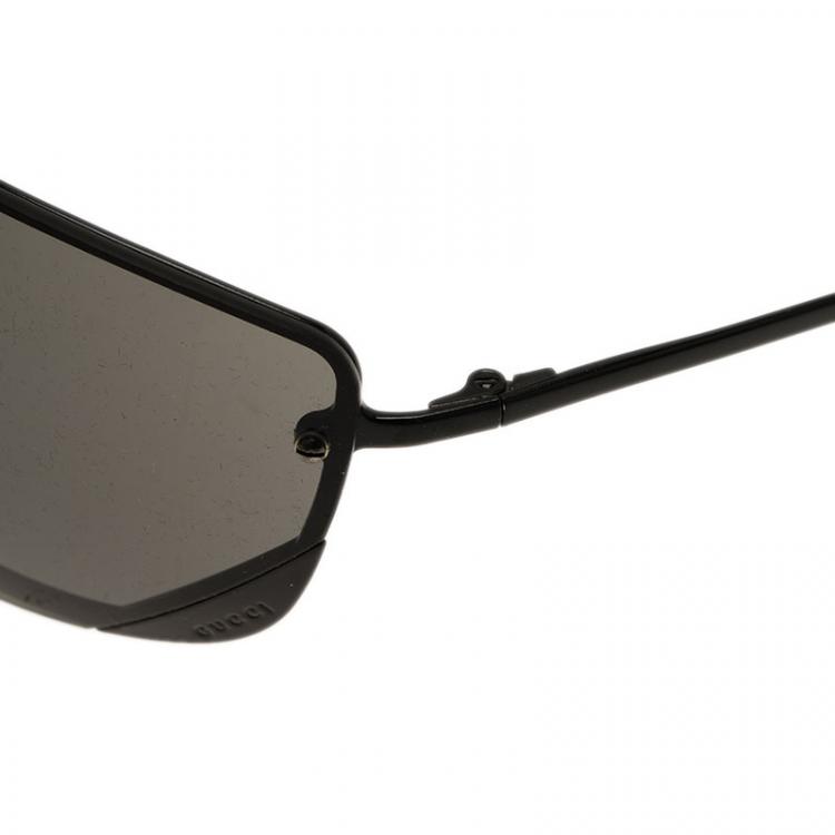 Pre Owned Gucci Black GG 1692 Rimless Sunglasses