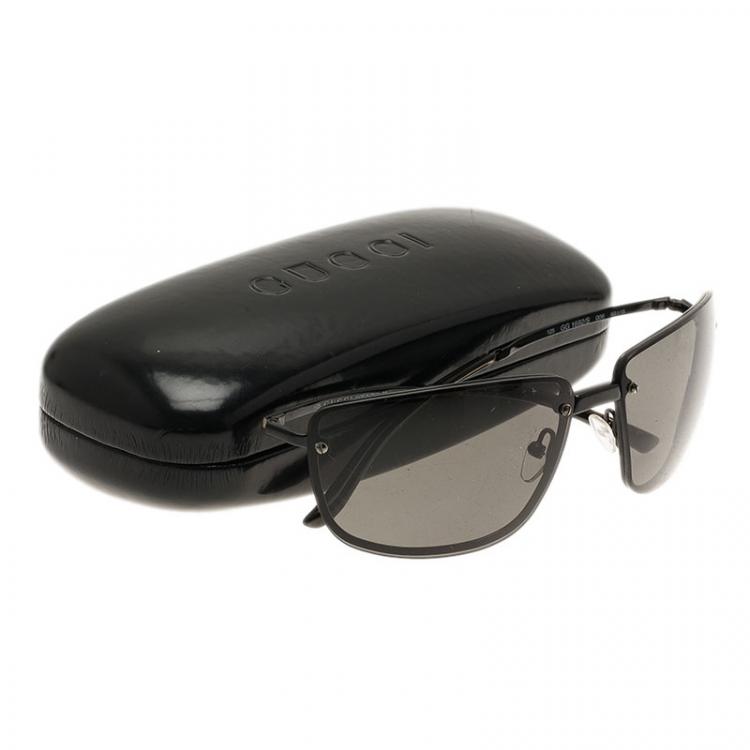 Pre Owned Gucci Black GG 1692 Rimless Sunglasses