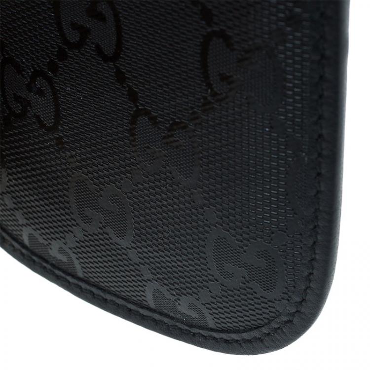 Pre Owned Gucci Black Guccissima Canvas and Leather Blackberry Case