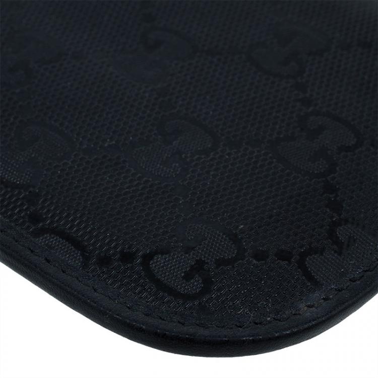 Pre Owned Gucci Black Guccissima Canvas and Leather Blackberry Case