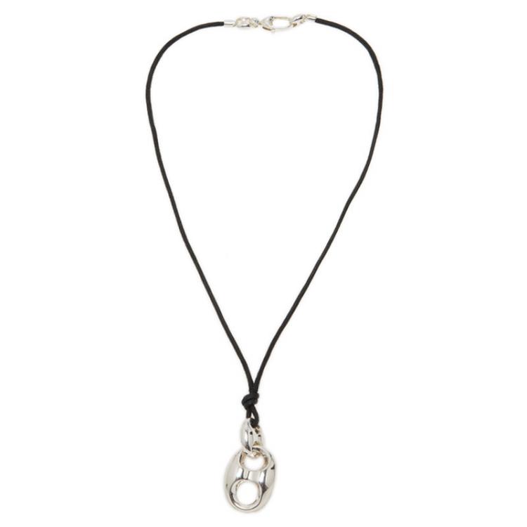 Pre Owned Gucci Silver Pendant Necklace 