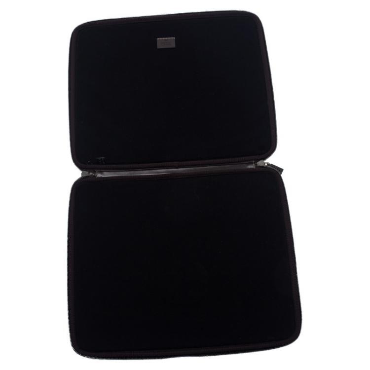 مملوكة مسبقًا حقيبة لابتوب غوتشي شعار GG كانفاس غوتشيسما وجلد