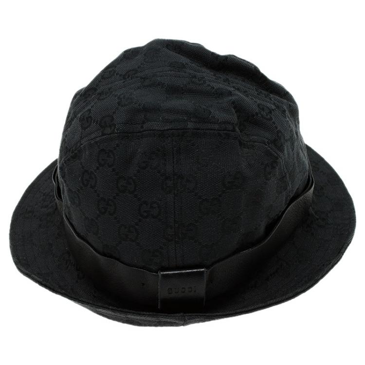 Gucci Black Monogram Bucket Hat Size S Gucci | TLC