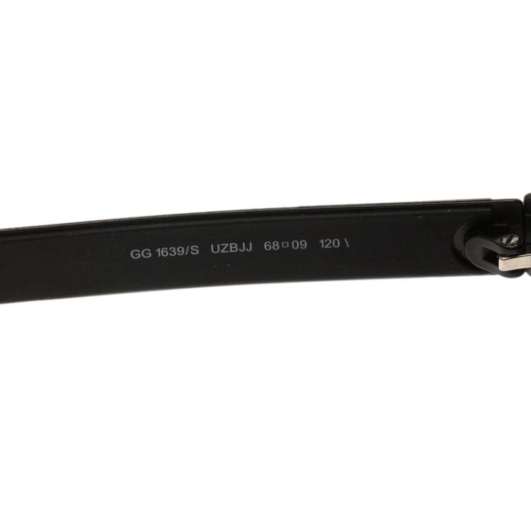 Pre Owned Gucci Black GG16391 Aviator Sunglasses