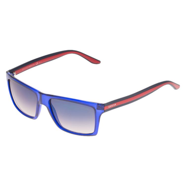 Pre Owned Gucci Blue GG1013 Detailed Wayfarers