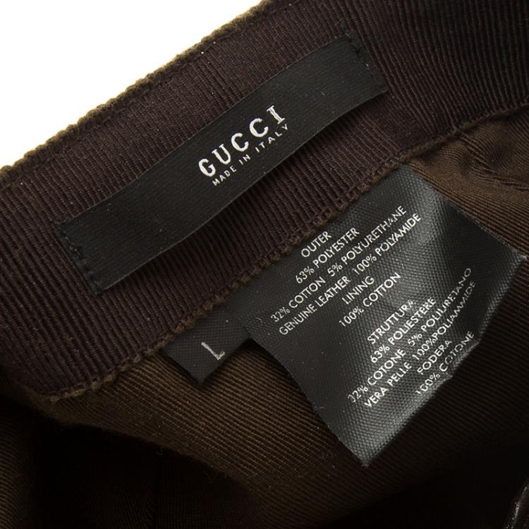 Pre Owned Gucci Beige GG Polyester Baseball Cap Size L
