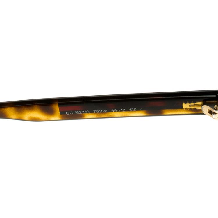 مملوكة مسبقًا Gucci Havana GG 1627/S Aviator Sunglasses