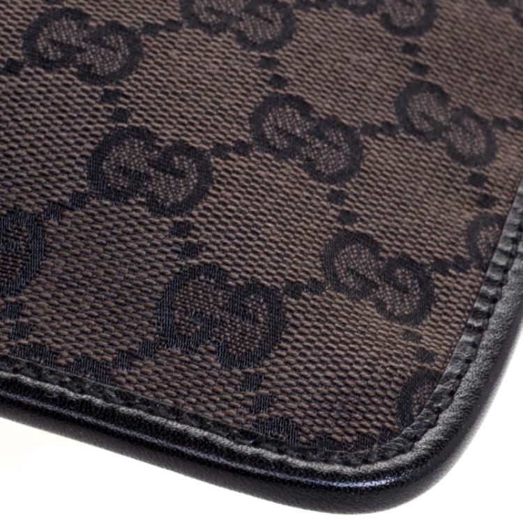 Pre Owned Gucci Dark Brown GG Canvas Crossbody Bag