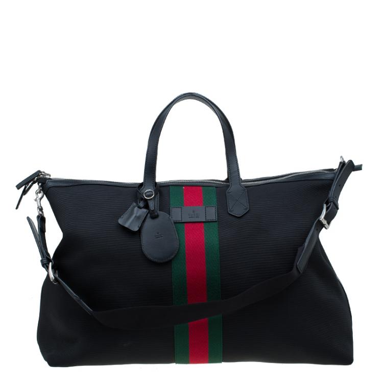 Gucci Black Canvas Techno Carry-On Duffle Bag Gucci | The Luxury Closet