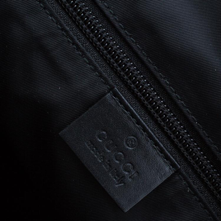 Pre Owned Gucci Black Canvas Techno Carry-On Duffle Bag
