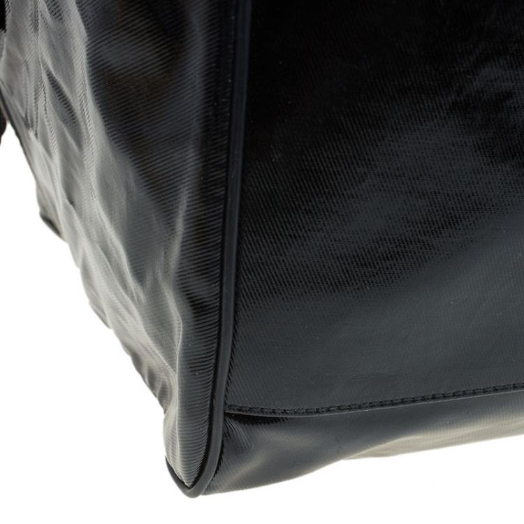 Pre Owned Gucci Black Coated Fabric Carryall Duffle Bag