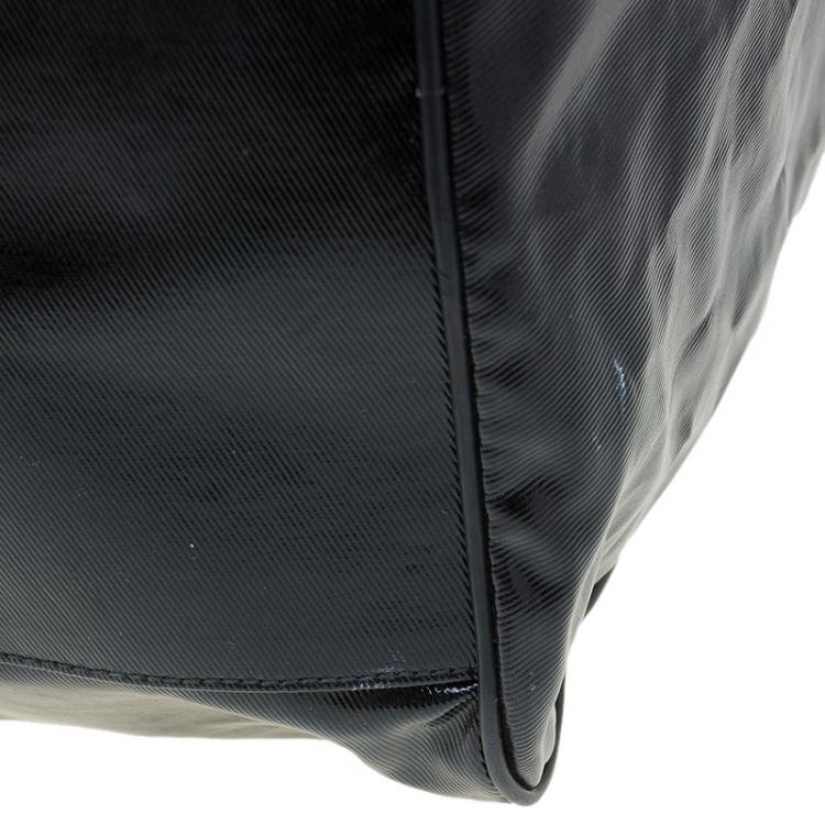 Pre Owned Gucci Black Coated Fabric Carryall Duffle Bag