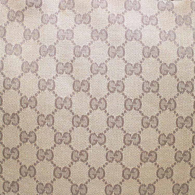Pre Owned Gucci Beige GG Canvas Portfolio Shopper Tote