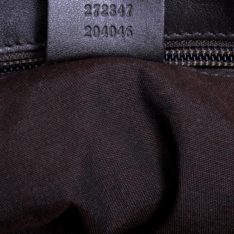 Pre Owned Gucci Beige GG Canvas Portfolio Shopper Tote
