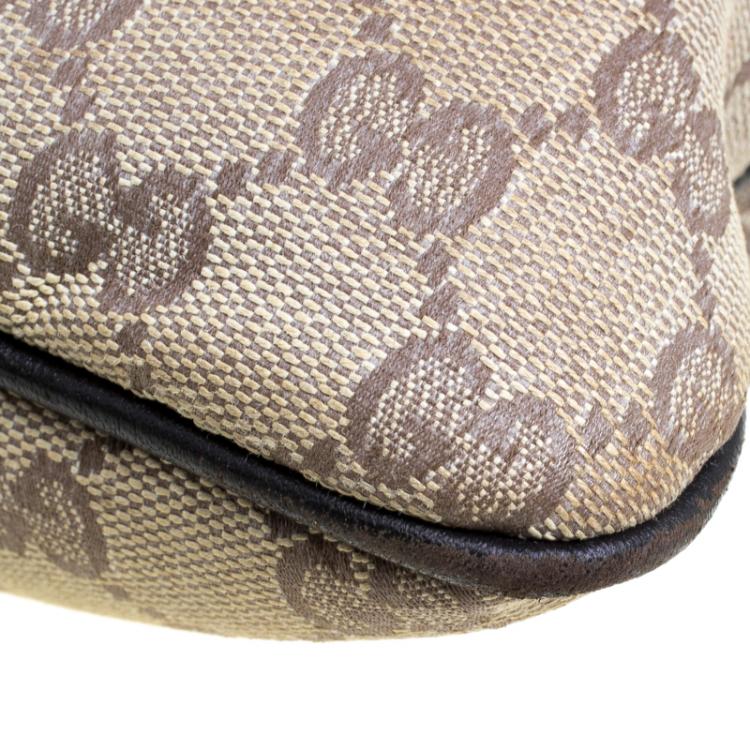 Pre Owned Gucci Beige GG Canvas Portfolio Shopper Tote